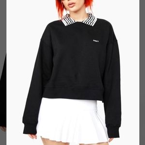 obey woodberry collared sweatshirt